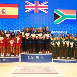 Athletes on the podium