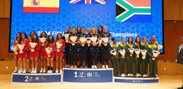 Athletes on the podium